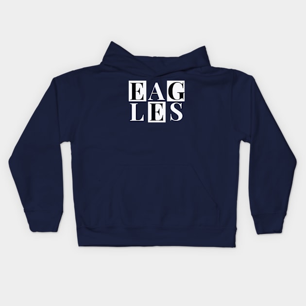 Eagles Football Kids Hoodie by LineXpressions